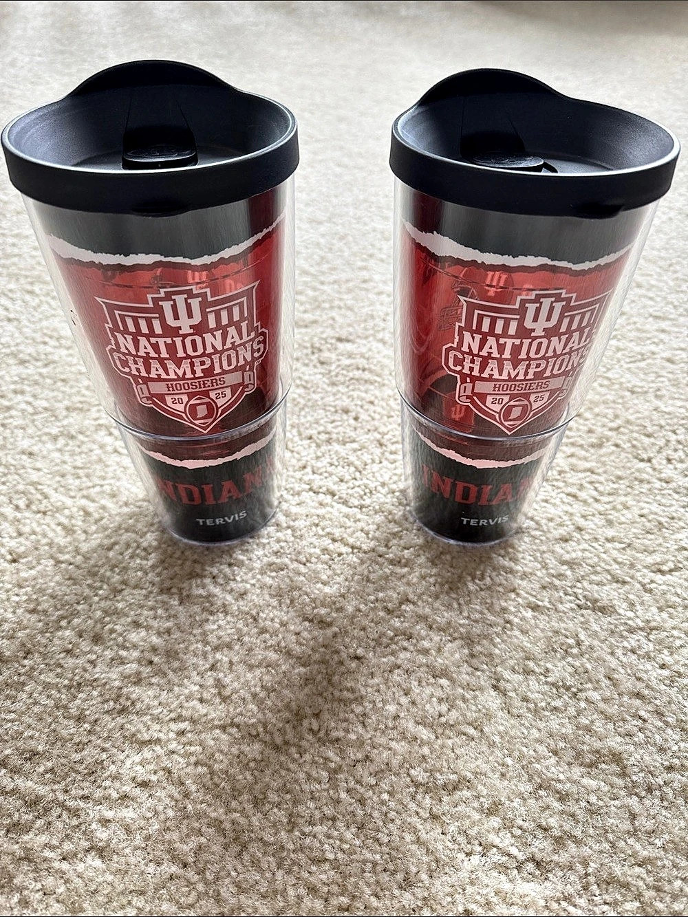 Tervis Indiana Hoosiers National Champions Travel Tumbler Tumblers Set of 2